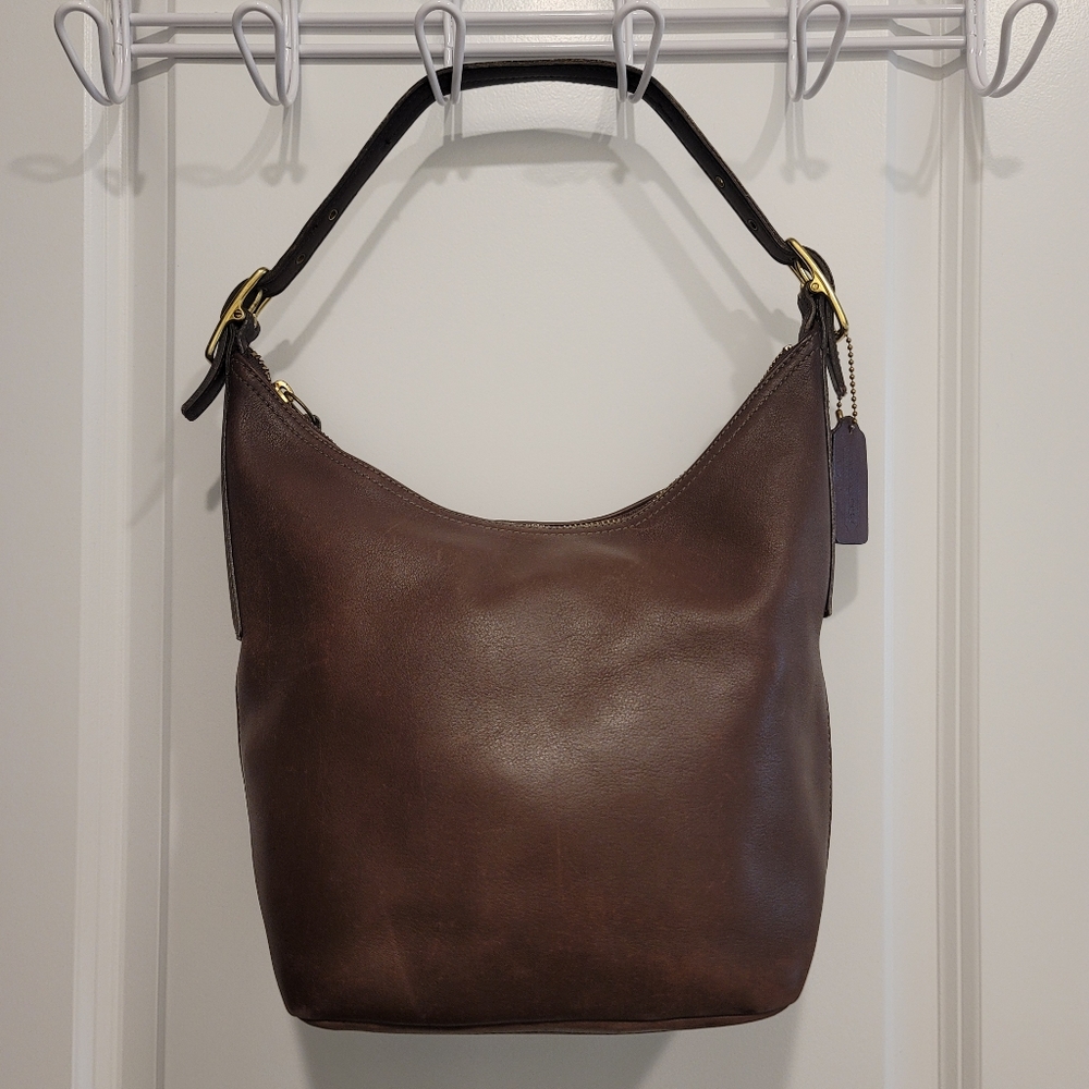 Coach Classic Small Bucket-Hobo Bag - brown leather